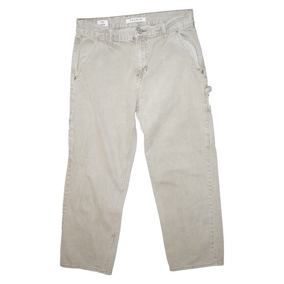 PacSun Baggy Carpenter Pants Beige 29x30 Men’s Relaxed Fit Workwear Y2K Style - Picture 1 of 8